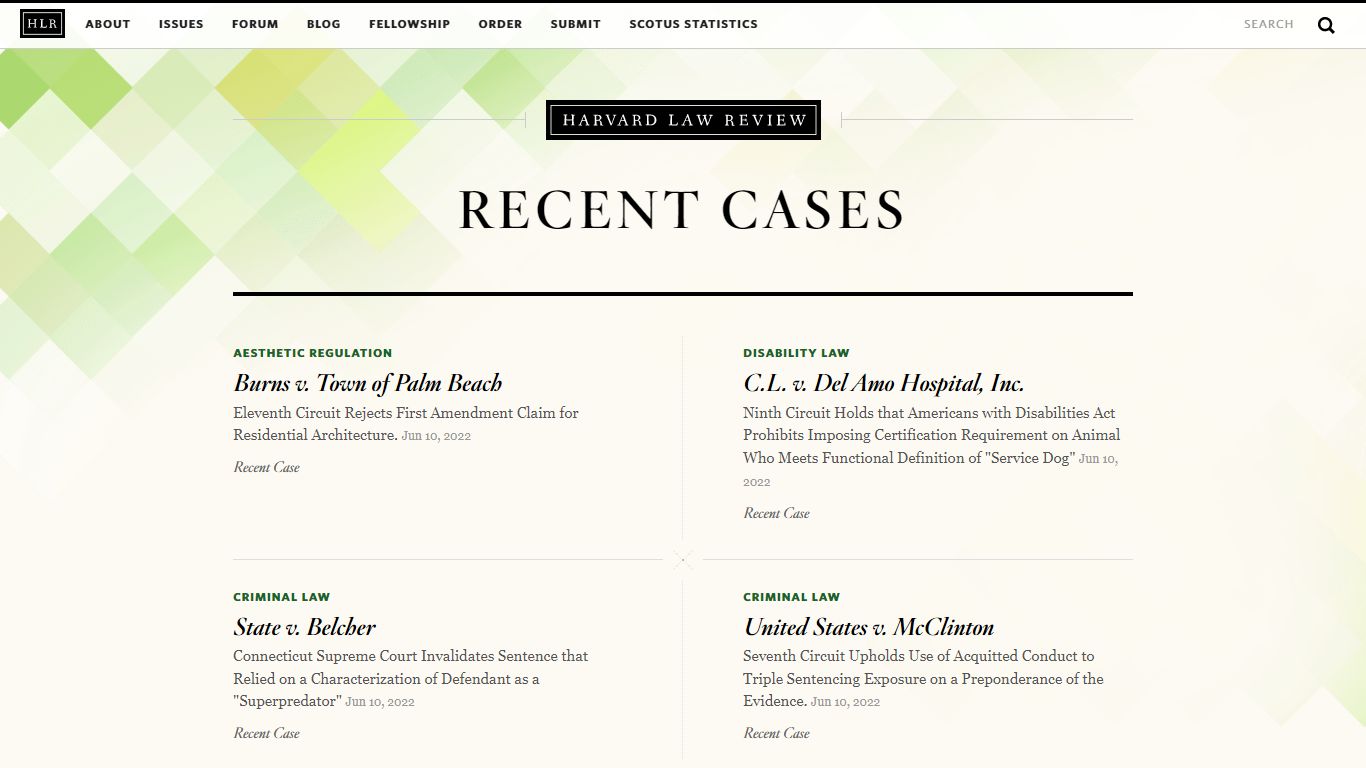 Recent Cases - Harvard Law Review